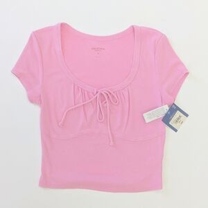 Arizona Jean Company MilkMaid/Baby Doll Pink Short Sleeve Crop Top